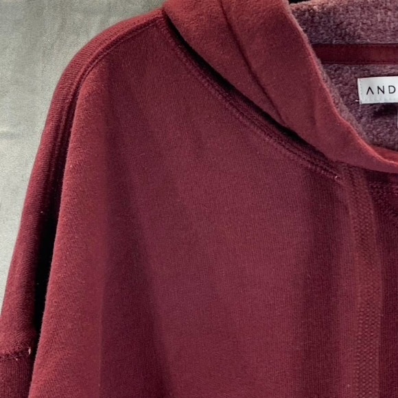 And Now This Men's Maroon Fleece Drawstring Pullover Hoodie SZ XL - Picture 3 of 10